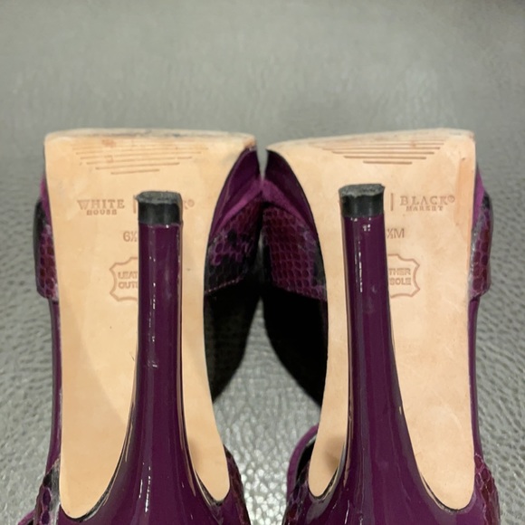 WHBM Purple snake skin heels - Picture 6 of 6